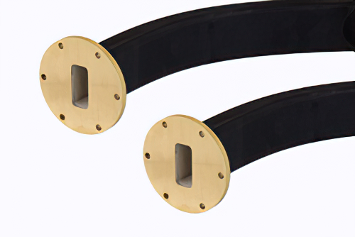 WR-137 Seamless Flexible Waveguide 24 Inch, UG-344/U Round Cover Flange Operating From 5.85 GHz to 8.2 GHz