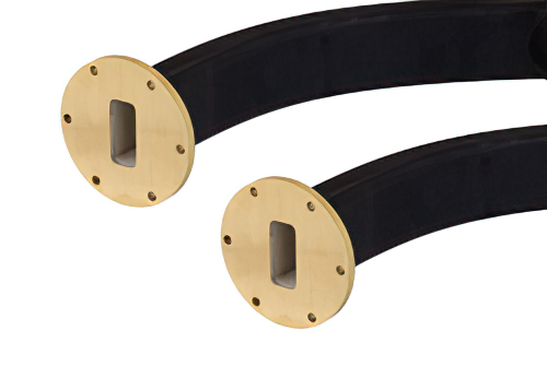 WR-137 Seamless Flexible Waveguide 36 Inch, UG-344/U Round Cover Flange Operating From 5.85 GHz to 8.2 GHz