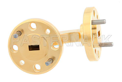 WR-15 Instrumentation Grade Waveguide H-Bend with UG-385/U Flange Operating from 50 GHz to 75 GHz