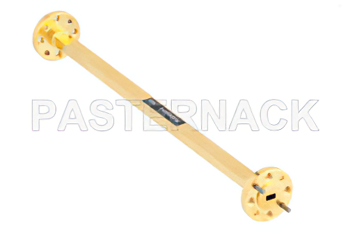 WR-15 Instrumentation Grade Straight Waveguide Section 6 Inch Length with UG-385/U Flange Operating from 50 GHz to 75 GHz