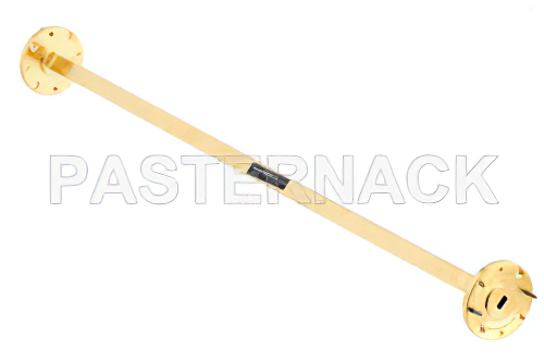 WR-19 Instrumentation Grade Straight Waveguide Section 12 Inch Length with UG-383/U-Mod Flange Operating from 40 GHz to 60 GHz