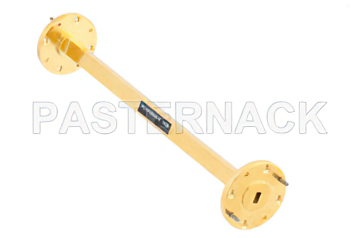 WR-19 Instrumentation Grade Straight Waveguide Section 6 Inch Length with UG-383/U-Mod Flange Operating from 40 GHz to 60 GHz