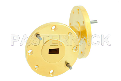 WR-22 Instrumentation Grade Waveguide H-Bend with UG-383/U Flange Operating from 33 GHz to 50 GHz