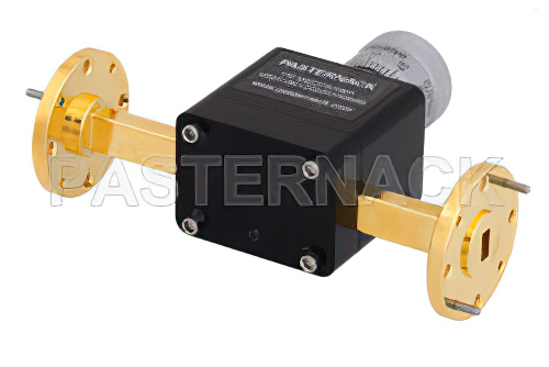 0 to 180 Degree WR-22 Waveguide Phase Shifter, From 33 GHz to 50 GHz, With a UG-383/U Round Cover Flange