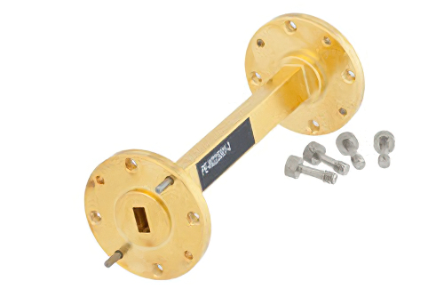 WR-22 Instrumentation Grade Straight Waveguide Section 3 Inch Length with UG-383/U Flange Operating from 33 GHz to 50 GHz