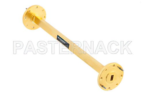 WR-22 Instrumentation Grade Straight Waveguide Section 6 Inch Length with UG-383/U Flange Operating from 33 GHz to 50 GHz