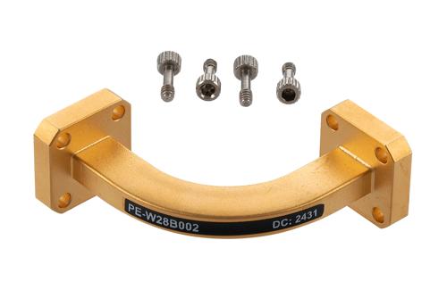 WR-28 Instrumentation Grade Waveguide H-Bend with UG-599/U Flange Operating from 26.5 GHz to 40 GHz