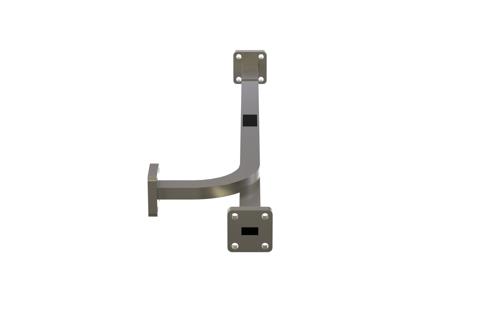 WR-28 Waveguide 20 dB Broadwall Coupler, UG-599/U Square Cover Flange, H-Plane Coupled Port, 26.5 GHz to 40 GHz, Brass Copper