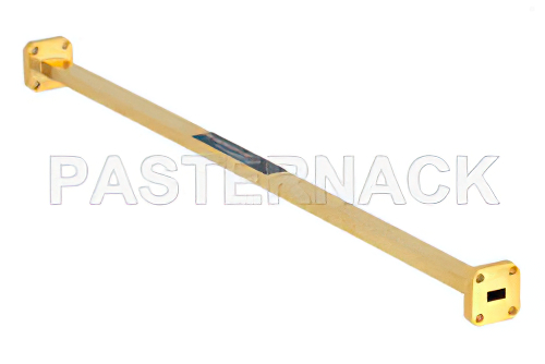 WR-28 Instrumentation Grade Straight Waveguide Section 12 Inch Length with UG-599/U Flange Operating from 26.5 GHz to 40 GHz