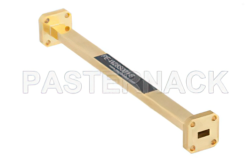WR-28 Instrumentation Grade Straight Waveguide Section 6 Inch Length with UG-599/U Flange Operating from 26.5 GHz to 40 GHz