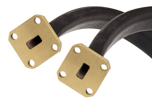 WR-28 Twistable Flexible Waveguide 24 Inch, UG-599/U Square Cover Flange Operating From 26.5 GHz to 40 GHz