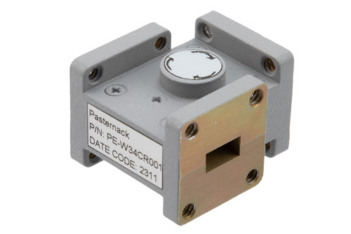 WR-34 Waveguide Circulator, 21.7 GHz to 33 GHz, 18 dB min Isolation, Cover Flange, Aluminum