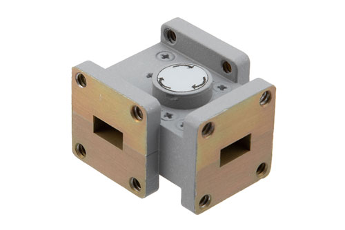 WR-34 Waveguide Circulator, 21.7 GHz to 33 GHz, 18 dB min Isolation, Cover Flange, Aluminum