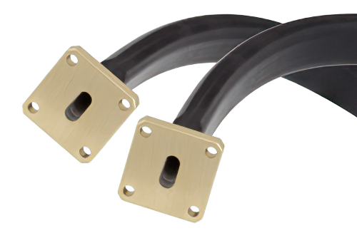 WR-34 Twistable Flexible Waveguide 24 Inch, UG-1530/U Square Cover Flange Operating From 22 GHz to 33 GHz