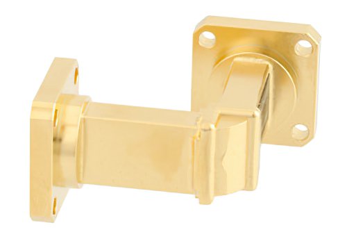 WR-42 H PLANE BEND 18-26.5 GHZ SQUARE COVER FLANGES 