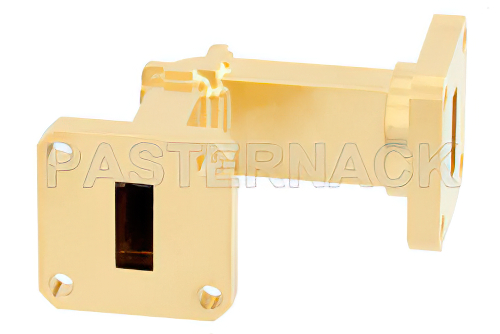 WR-42 Instrumentation Grade Waveguide E-Bend with UG-595/U Flange Operating from 18 GHz to 26.5 GHz