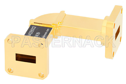WR-42 Instrumentation Grade Waveguide H-Bend with UG-595/U Flange Operating from 18 GHz to 26.5 GHz