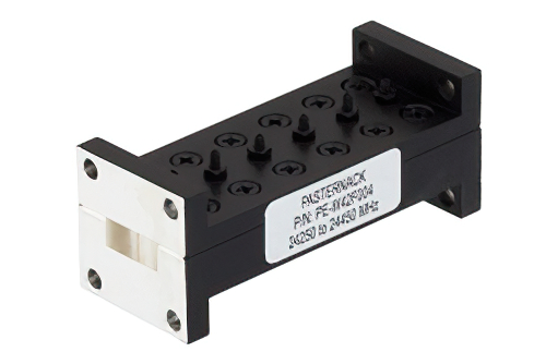 Bandpass Waveguide Filter With WR-42 Interface And a Pass Band From 24.25 GHz to 24.45 GHz
