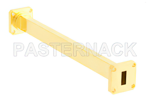 WR-42 Instrumentation Grade Straight Waveguide Section 6 Inch Length with UG-595/U Flange Operating from 18 GHz to 26.5 GHz