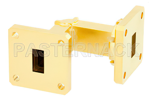 WR-51 Instrumentation Grade Waveguide E-Bend with UBR180 Flange Operating from 15 GHz to 22 GHz