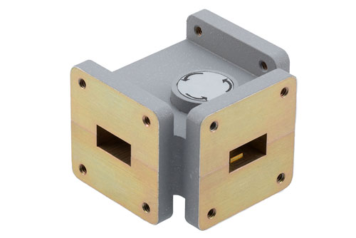 WR-51 Waveguide Circulator, 14.5 GHz to 22 GHz, 18 dB min Isolation, Cover Flange, Aluminum