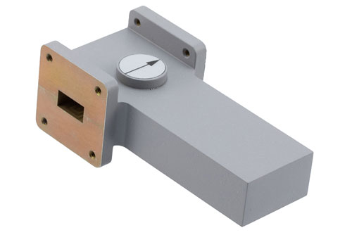 WR-51 Waveguide Isolator from 14.5 GHz to 22 GHz, 18 dB min Isolation, Cover Flange, Aluminum