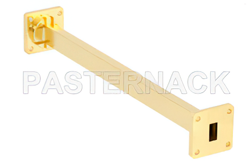 WR-51 Instrumentation Grade Straight Waveguide Section 9 Inch Length with UG Square Cover Flange Operating from 15 GHz to 22 GHz
