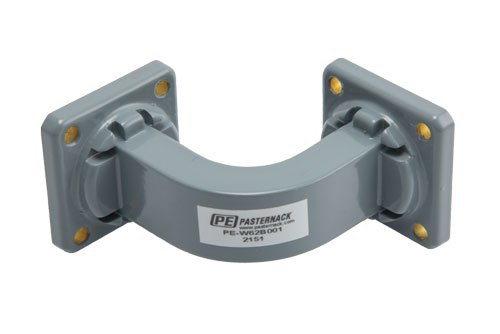 WR-62 Commercial Grade Waveguide E-Bend with UG-419/U Flange Operating from 12.4 GHz to 18 GHz