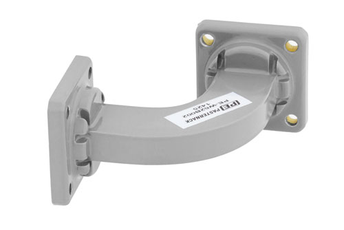 WR-62 Commercial Grade Waveguide H-Bend with UG-419/U Flange Operating from 12.4 GHz to 18 GHz