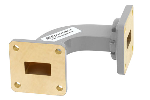 WR-62 Commercial Grade Waveguide H-Bend with UG-419/U Flange Operating from 12.4 GHz to 18 GHz