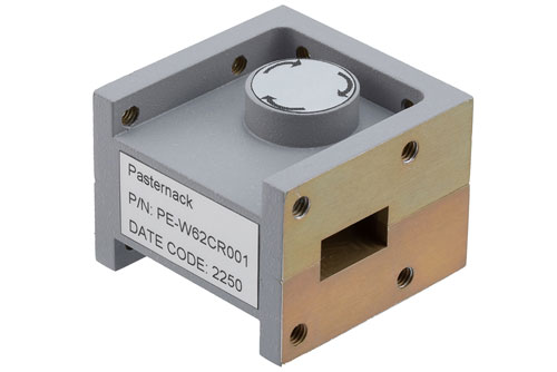 WR-62 Waveguide Circulator, 11.9 GHz to 18 GHz, 20 dB min Isolation, Cover Flange, Aluminum