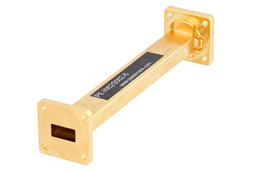 WR-62 Instrumentation Grade Straight Waveguide Section 6 Inch Length with UG-419/U Flange Operating from 12.4 GHz to 18 GHz