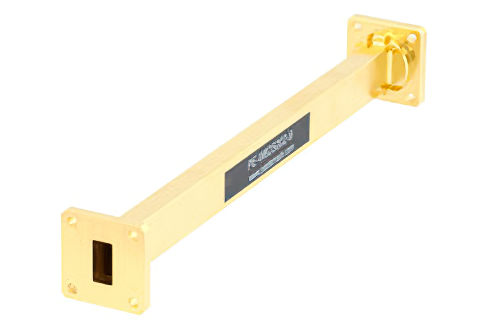 WR-62 Instrumentation Grade Straight Waveguide Section 9 Inch Length with UG-419/U Flange Operating from 12.4 GHz to 18 GHz
