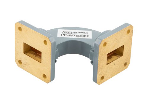 WR-75 Commercial Grade Waveguide H-Bend with UBR120 Flange Operating from 10 GHz to 15 GHz