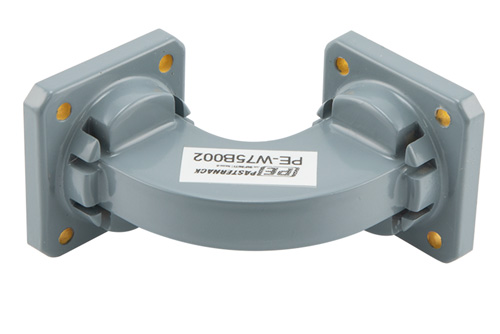WR-75 Commercial Grade Waveguide H-Bend with UBR120 Flange Operating from 10 GHz to 15 GHz