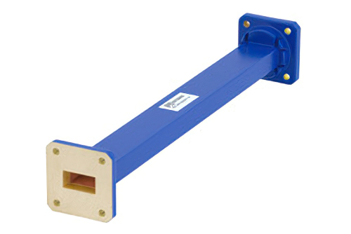 WR-75 Commercial Grade Straight Waveguide Section 9 Inch Length with UBR120 Flange Operating from 10 GHz to 15 GHz