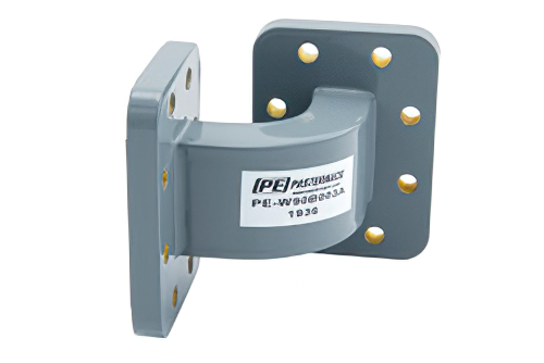 WR-90 Commercial Grade Waveguide E-Bend with CPR-90G Flange Operating from 8.2 GHz to 12.4 GHz