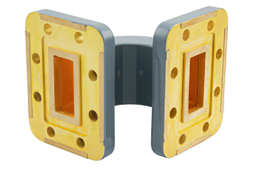 WR-90 Commercial Grade Waveguide E-Bend with CPR-90G Flange Operating from 8.2 GHz to 12.4 GHz