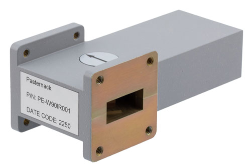 WR-90 Waveguide Isolator from 8.2 GHz to 12.4 GHz, 18 dB min Isolation, Cover Flange, Aluminum