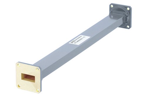WR-90 Commercial Grade Straight Waveguide Section 12 Inch Length with UG-39/U Flange Operating from 8.2 GHz to 12.4 GHz