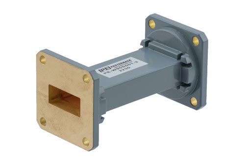 WR-90 Commercial Grade Straight Waveguide Section 3 Inch Length with UG-39/U Flange Operating from 8.2 GHz to 12.4 GHz
