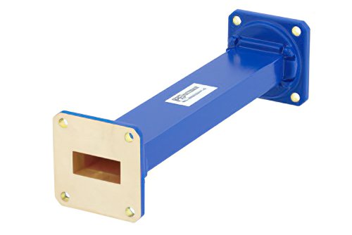 WR-90 Commercial Grade Straight Waveguide Section 6 Inch Length with UG-39/U Flange Operating from 8.2 GHz to 12.4 GHz