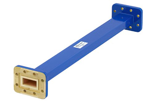WR-90 Commercial Grade Straight Waveguide Section 12 Inch Length with CPR-90G Flange Operating from 8.2 GHz to 12.4 GHz