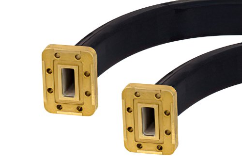 WR-90 Seamless Flexible Waveguide 12 Inch, CPR-90G Flange Operating From 8.2 GHz to 12.4 GHz