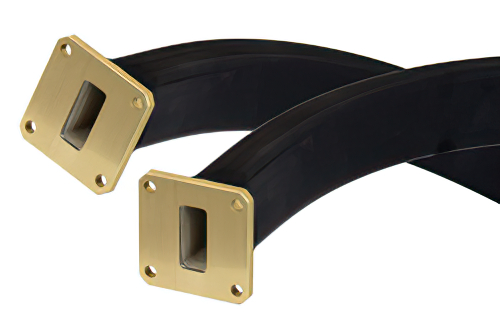 WR-90 Twistable Flexible Waveguide 12 Inch, UG-39/U Square Cover Flange Operating From 8.2 GHz to 12.4 GHz