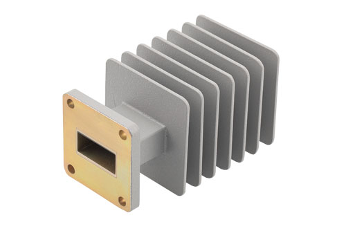 50 Watts WR-90 Waveguide Load 8.2 GHz to 12.5 GHz, Aluminum with UG Square Cover Flange