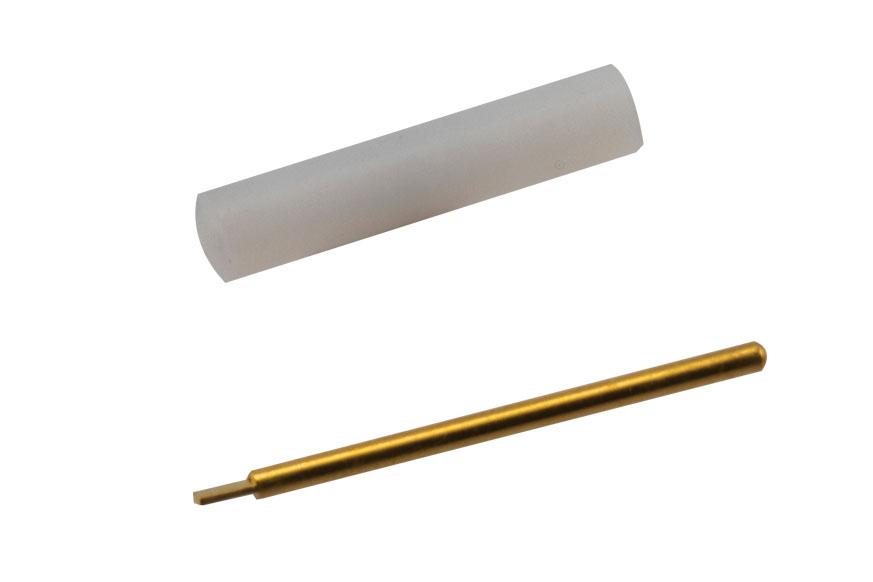 Tab pin & dielectric for 0.3mm (.012inch) field replaceable connector