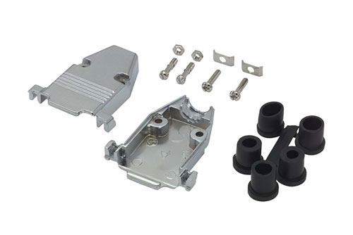 Assembled D-Sub Hood Kit, DB15/HD26 Metal