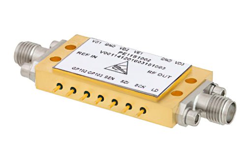 SPI PLL Frequency Synthesizer, 2 GHz - 6 GHz, +14 dBm Pout, 10 MHz Reference, +3.3 Vdc and SMA output
