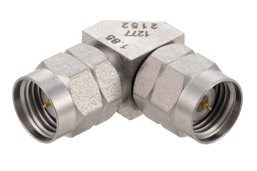 1.85mm Male to 1.85mm Male Right Angle Adapter